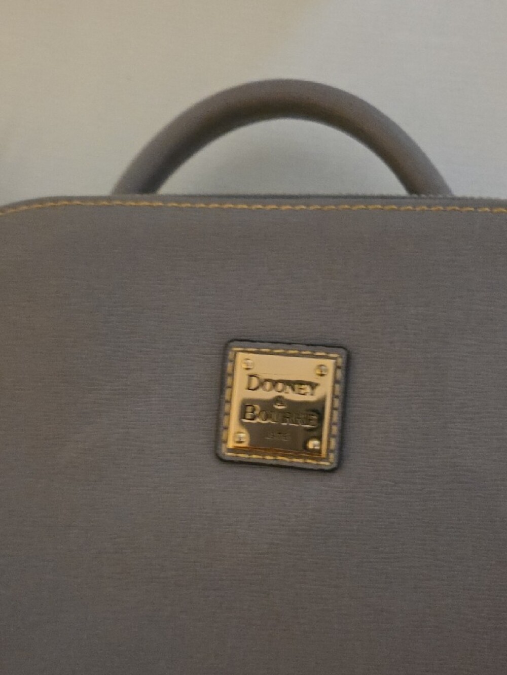 Dooney & Bourke Gray Canvas Backpack with Gold Hardware - Picture 2 of 8